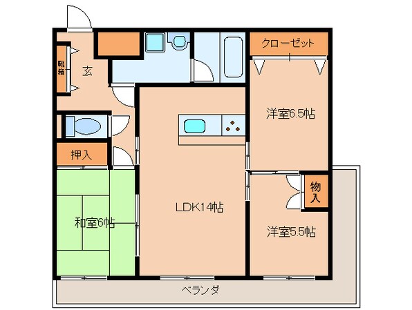 ロイヤルマンション南久留米の物件間取画像